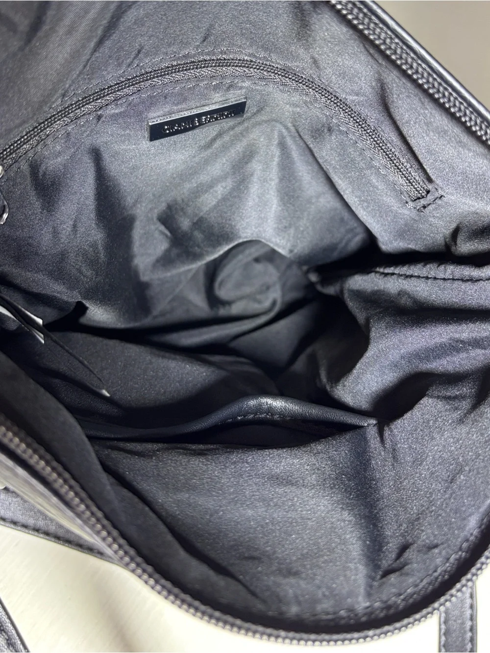 Giani Bernini Black  Vegan Leather Crossbody Bag Multi Pocket Travel Purse NWOT